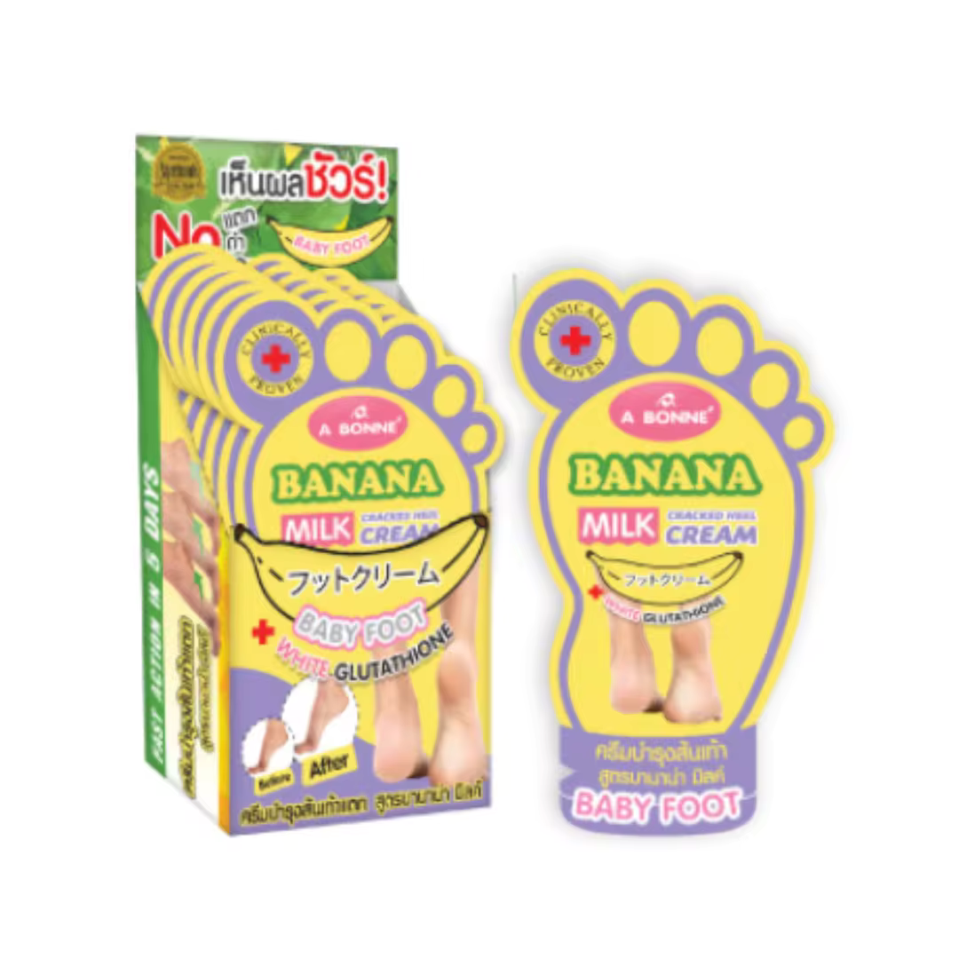 A BONNE BANANA MILK CRACKED HEEL CREAM 50g. ORIGINAL FROM THAILAND