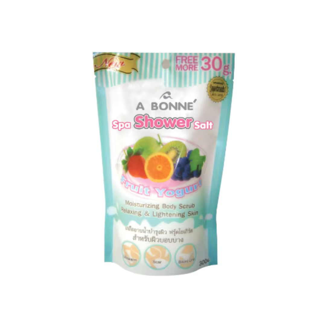 A BONNE SPA SHOWER SALT (FRUIT YOGURT) 300G. ORIGINAL FROM THAILAND