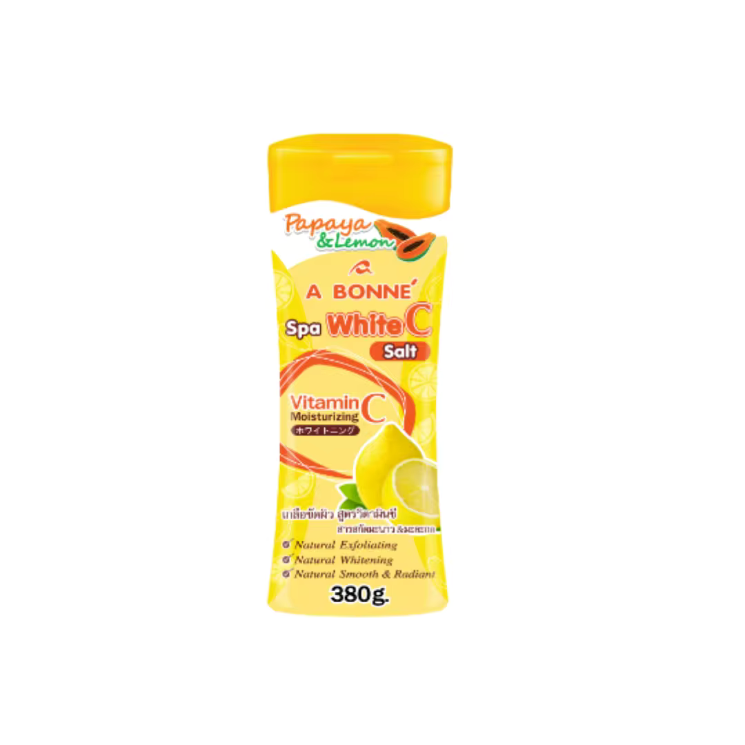 A BONNE SPA WHITE C SALT (BOTTLE) 380g. ORIGINAL PRODUCT FROM THAILAND