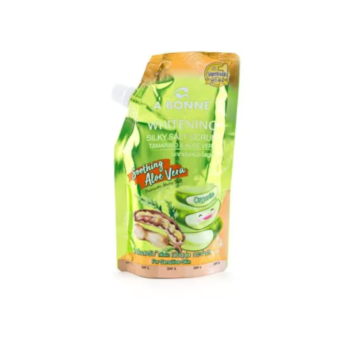 A BONNE Salt Scrub Tamarind & Aloe Vera Moisturizing Silky Whitening Arbutin 350G. ORIGINAL FROM THAILAND