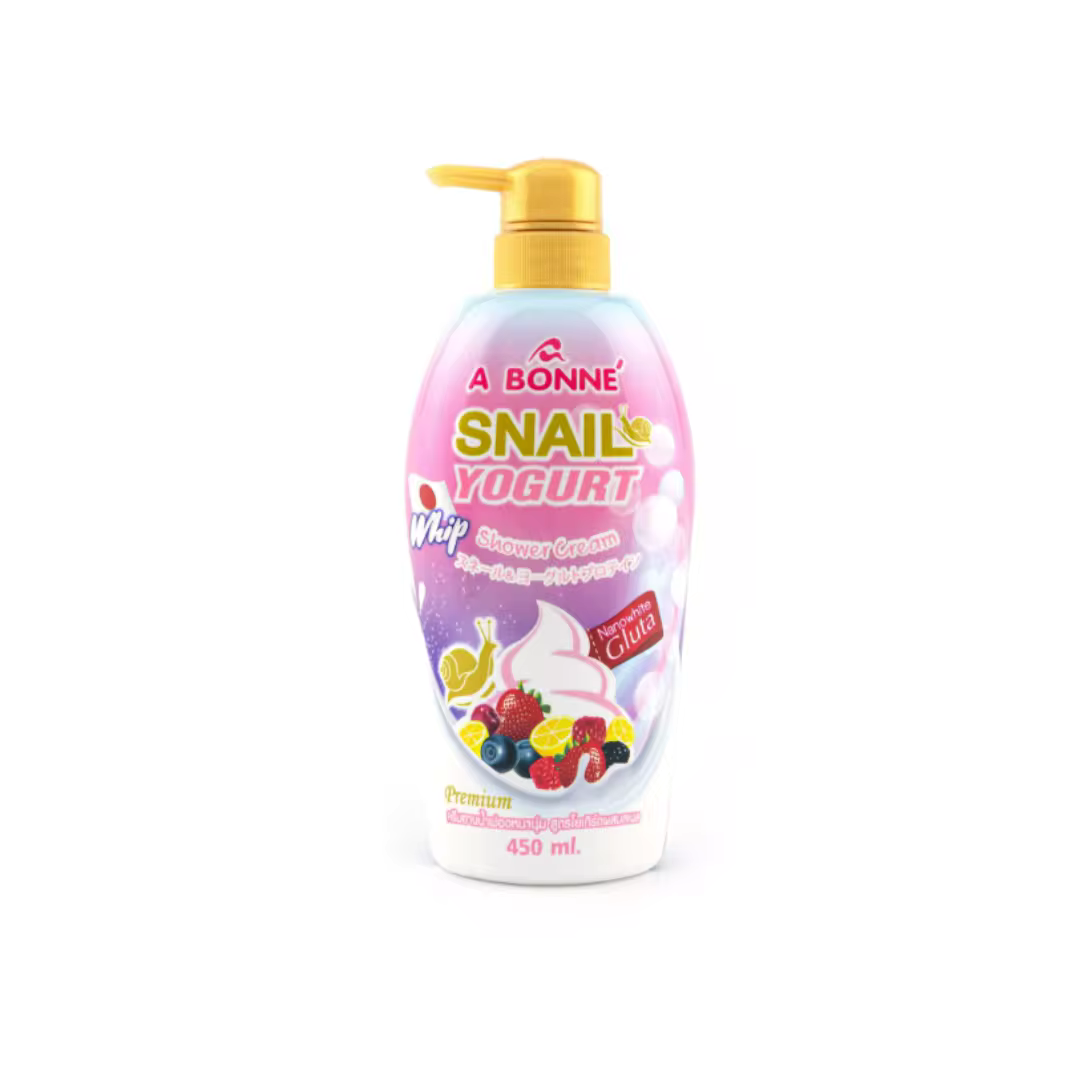 A BONNE Snail White Snail Yogurt Shower Cream 450ML ORIGINAL FROM THAILAND
