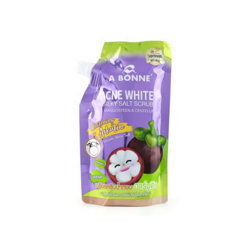 A Bonne' Acne White Silky Salt Scrub Mangosteen & Centella Whitening 350G ORIGINAL FROM THAILAND