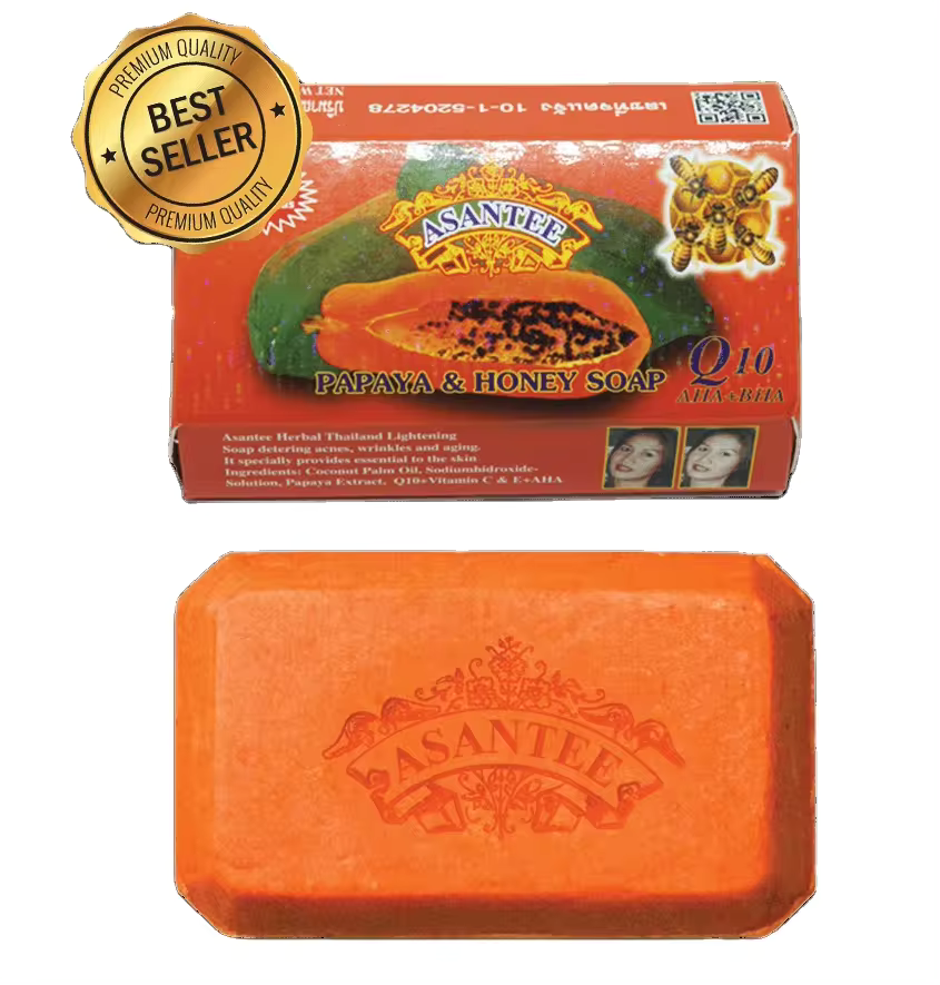 Asantee PAPAYA & HONEY SOAP. NO.034 Thailand Original