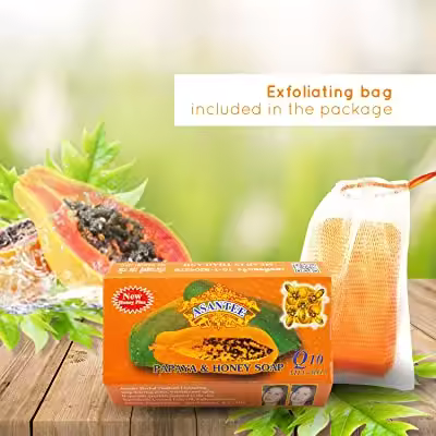 Asantee PAPAYA & HONEY SOAP. NO.034 Thailand Original