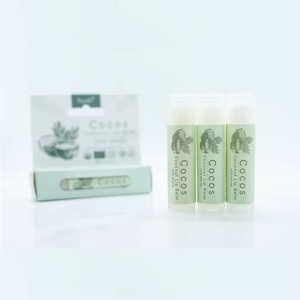 Cocos Coconut Lip Balm Vegan Thai Skin care Thai Organic Virgin Coconut Oil