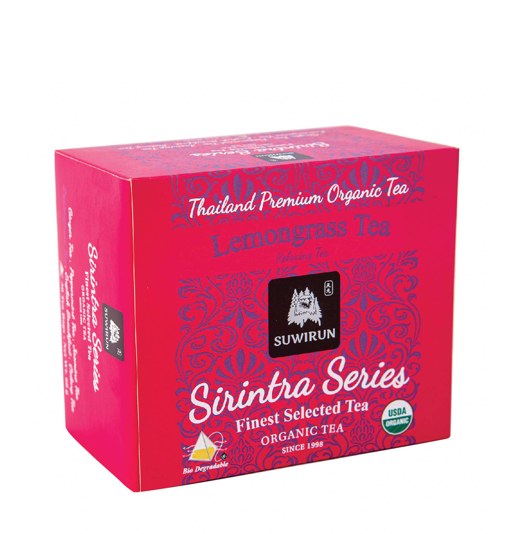 Beverage From Thailand Organic Herbal Tea Drink Sirintra Series - Lemongrass Black Tea (30 Teabag / Box) Best Seller