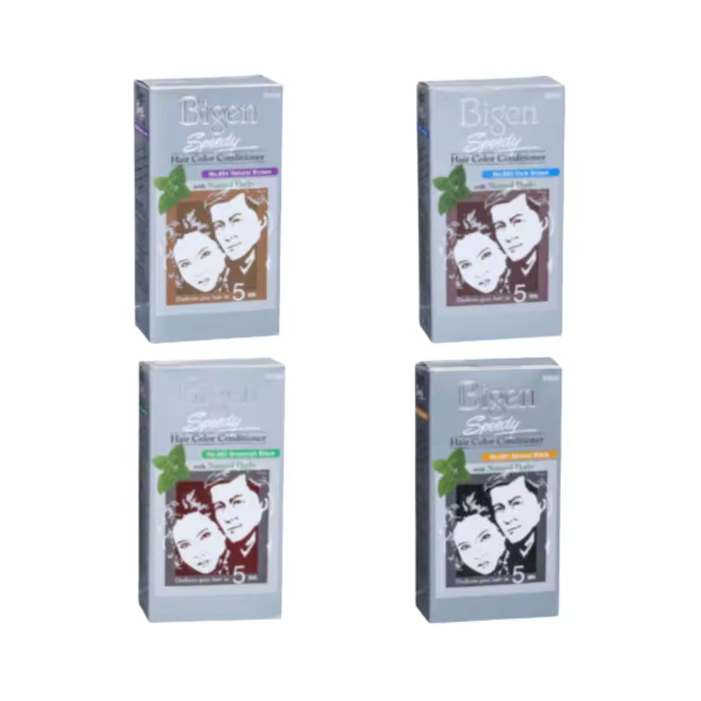 Bigen Speedy Hair Color- Natural Black- Brownish Black- Dark Brown-Natural Brown