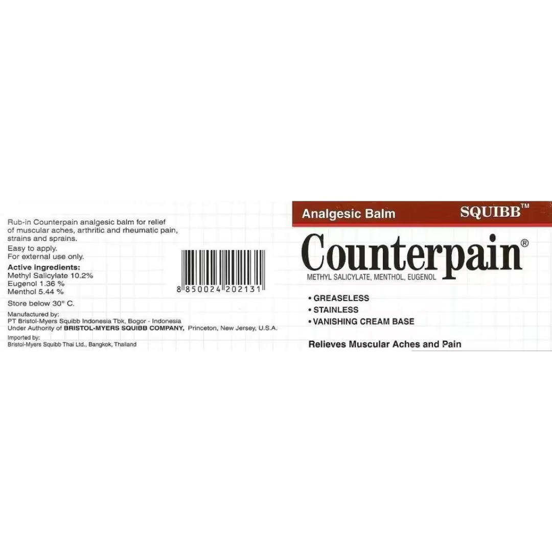 Counterpain Analgesic Balm Hot Heat Relief Muscular Aches 60g.