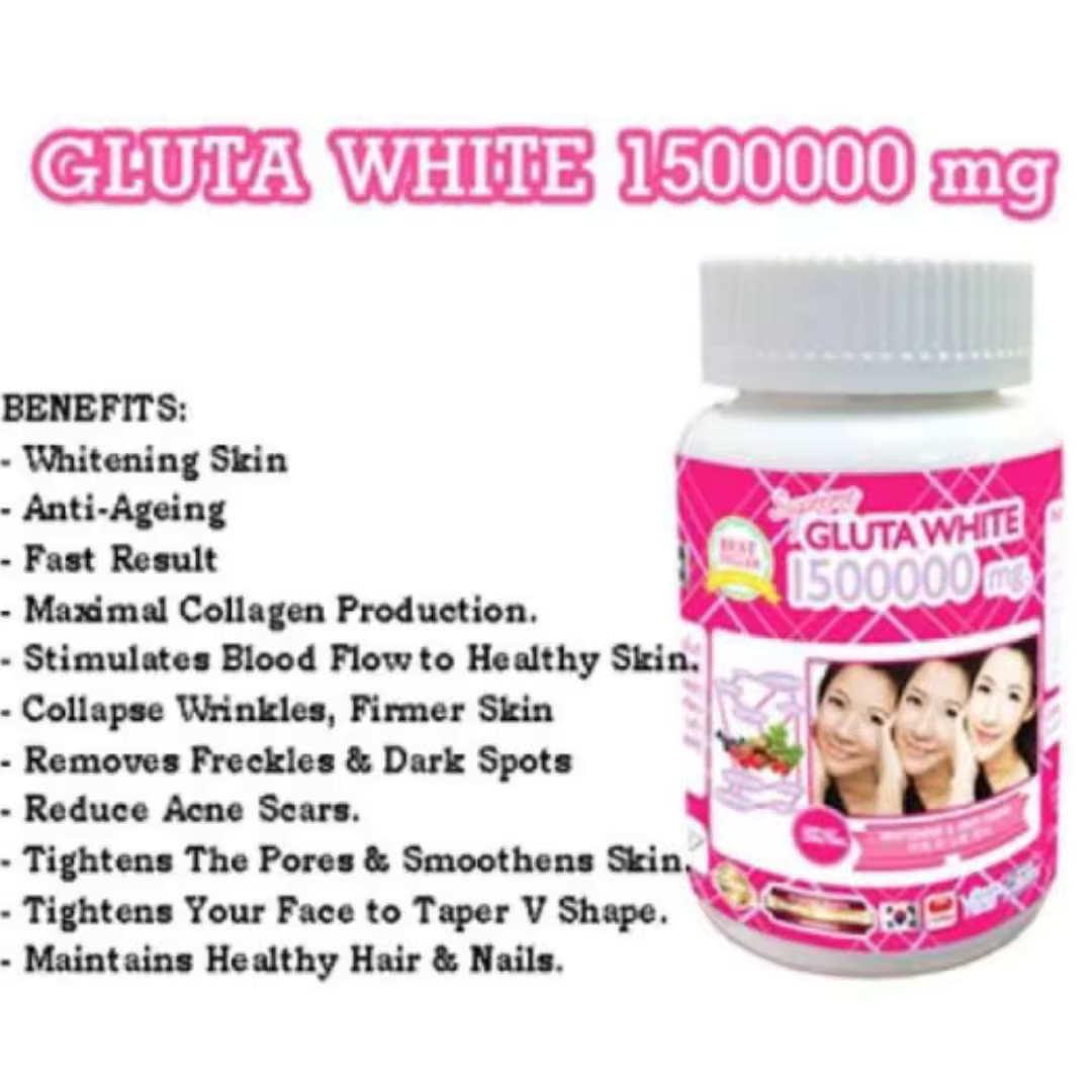 Gluta White 1500000 mg Anti Aging Healthy Whitening Skin 30 tablet