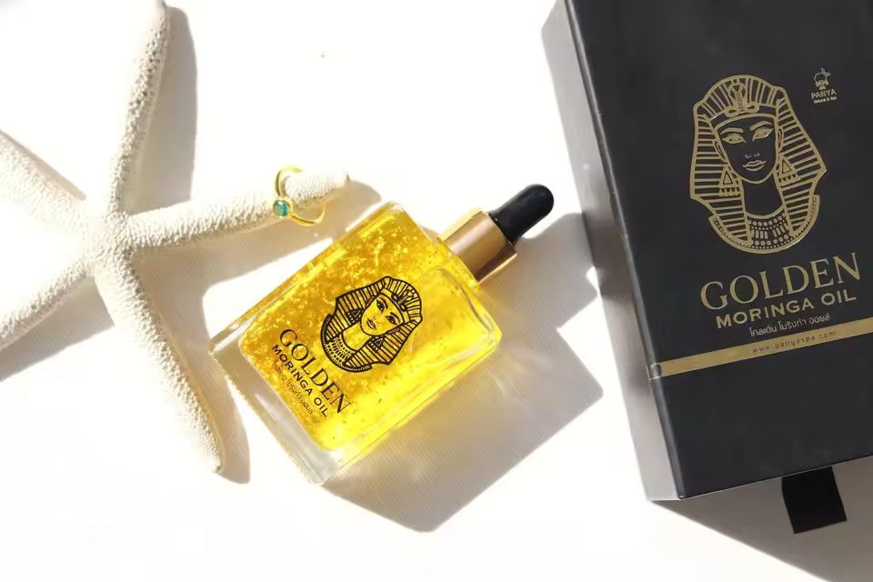 Golden Moringa Oil 100 ml. Made From Real Natural Thai Premium Skincare Best Seller And Premium Quality From Thailand