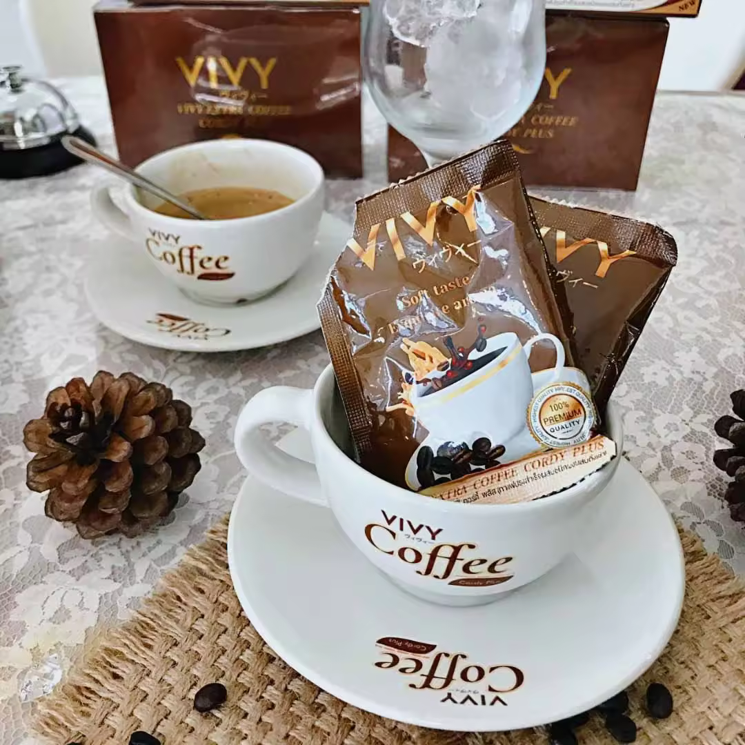 Keetra Coffee VIVI Extra Coffee Plus 1 carton = 50 boxes (1 box = 10 Sachets , 1 Sachet = 20g.)