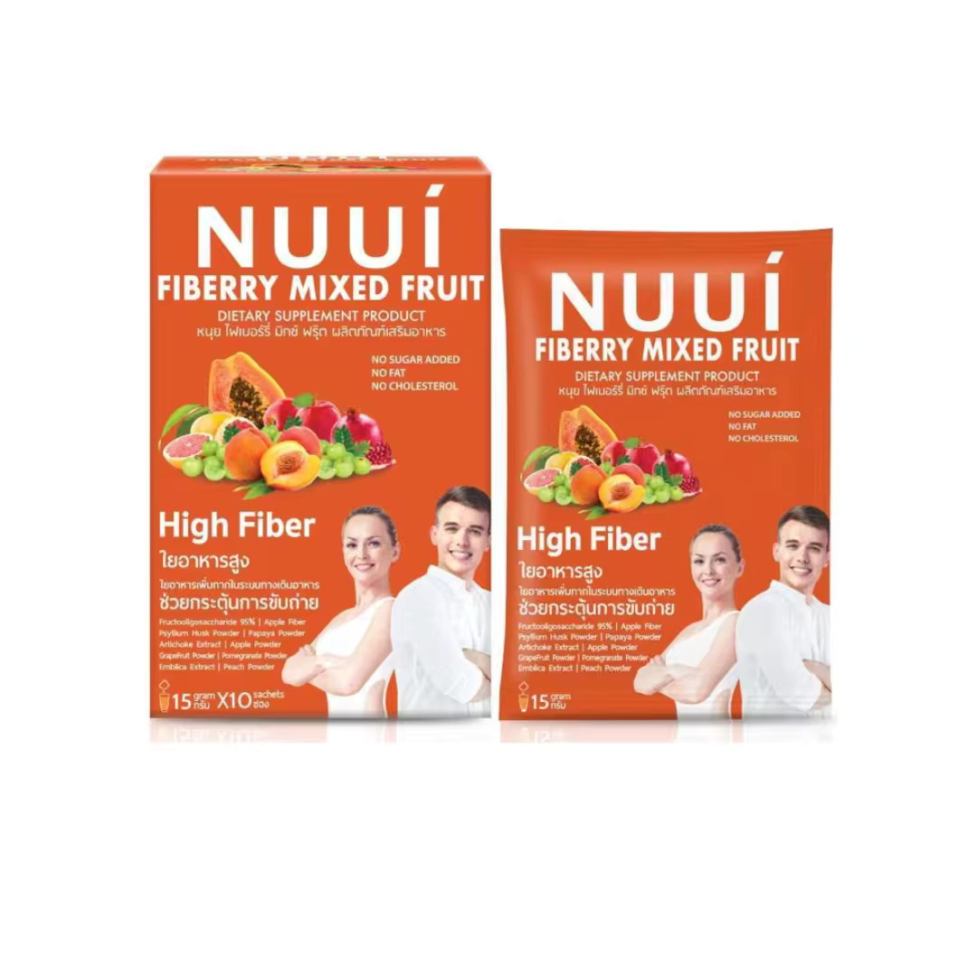 NUUI FIBERRY MIXED FRUITS High Fiber, high fiber 12,000 mg/sachet
