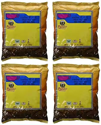 Pantai Norasingh Brand Thai Tea Beverage Mix Powder 454 Grams Brand for Thai Iced Tea Drink Organic Herbal Drink