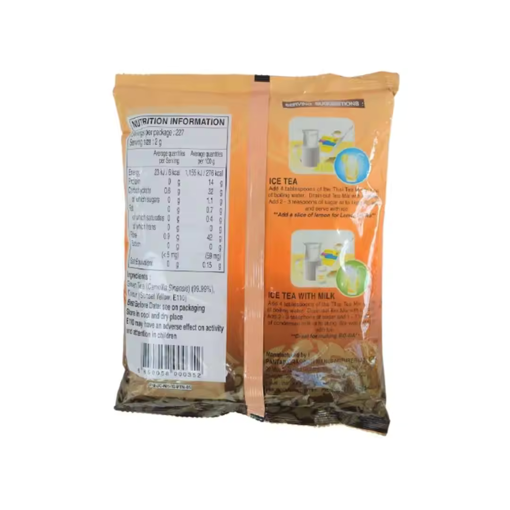 Pantai Norasingh Brand Thai Tea Beverage Mix Powder 454 Grams Brand for Thai Iced Tea Drink Organic Herbal Drink