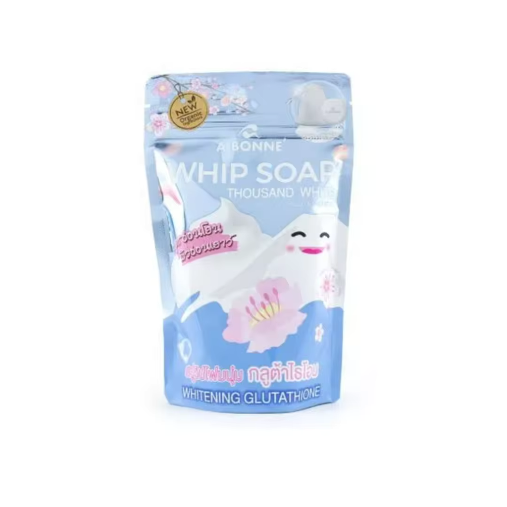 A BONNE' Whip Soap Thousand White Rose & Sakura 100G ORIGINAL FROM THAILAND