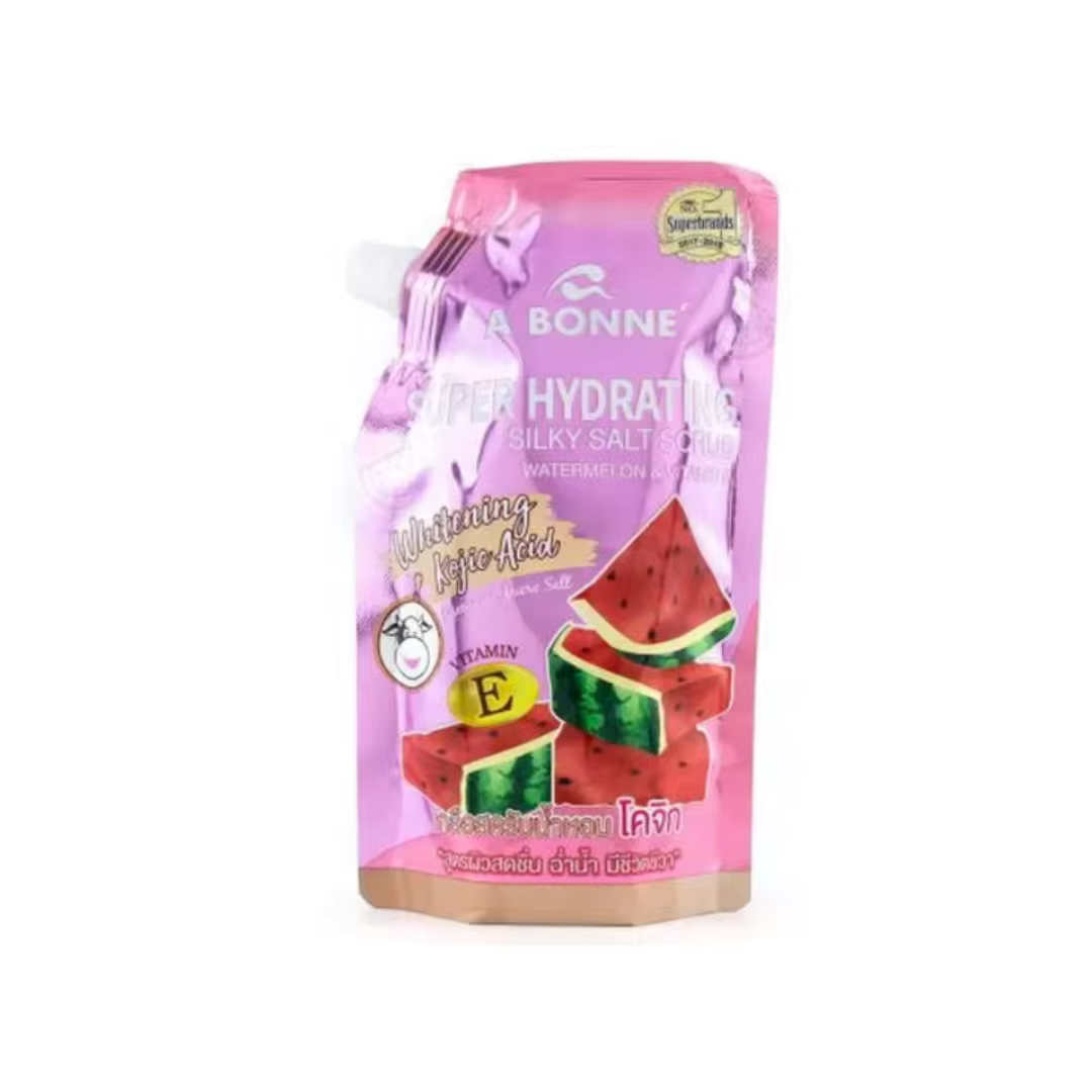A BONNE' Salt Scrub Super Hydrating Silky watermelon & Vitamin E 350g ORIGINAL FROM THAILAND