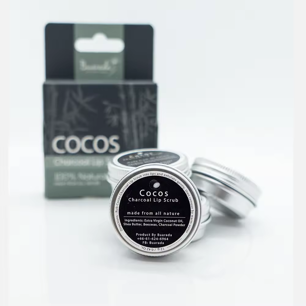 Cocos Thai Skin Care Charcoal Lip Scrub Thai Skin Care Premium Quality Handcrafted