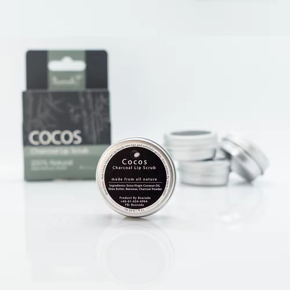 Cocos Thai Skin Care Charcoal Lip Scrub Thai Skin Care Premium Quality Handcrafted