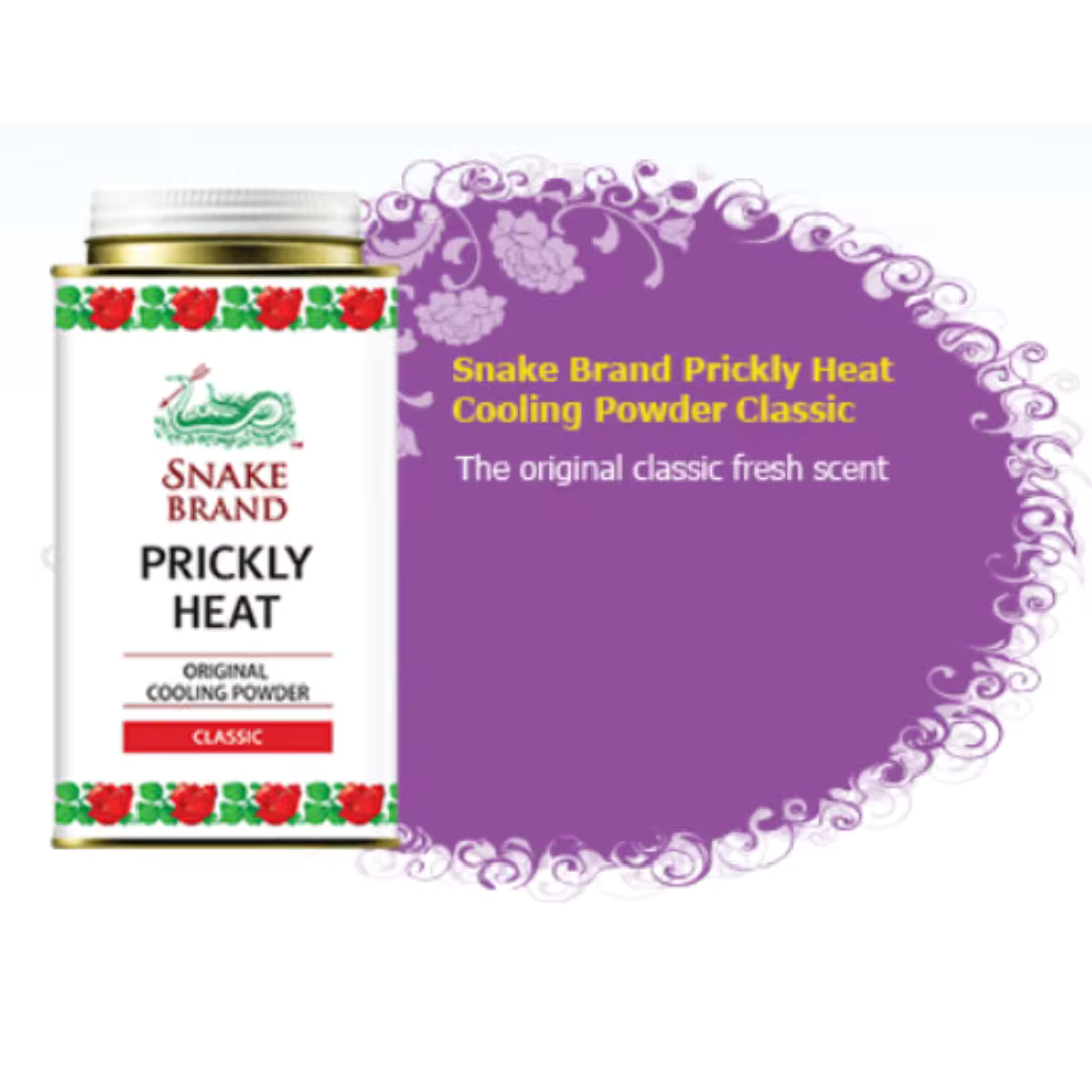 Snake Brand Prickly Heat Cooling Powder Classic 140g / 280g Original From Thailand