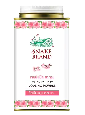 Snake Brand Prickly Heat Lavender Powder Soft and Smooth 140g. / 280g Original From Thailand