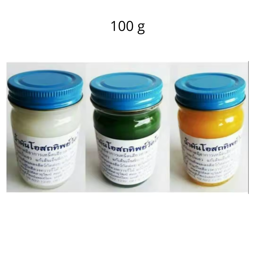Thai Herbal White Balm Ointment Osodthip Balm (Wat Pho Balm) Herbal Massage 100G