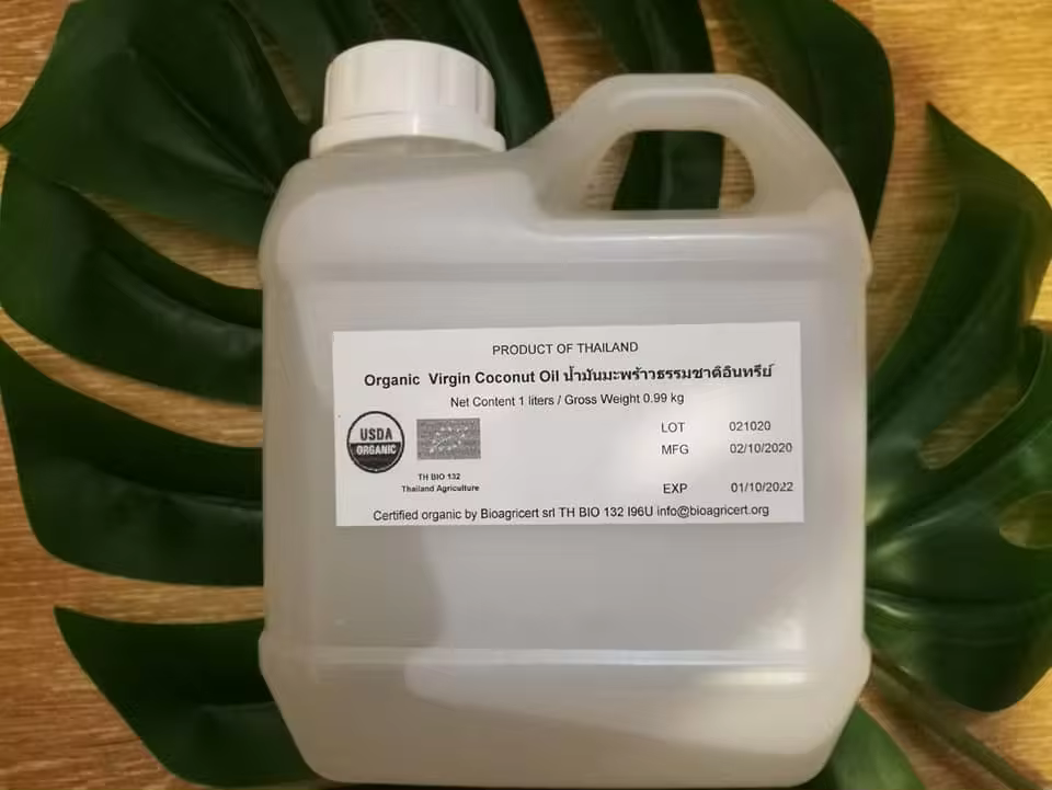 Thailand cold press organic extra virgin coconut oil bulk