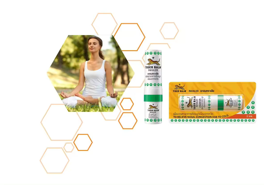 Tiger Inhaler Menthol Relieve Nasal Congestion Cold Dizziness 2ml.