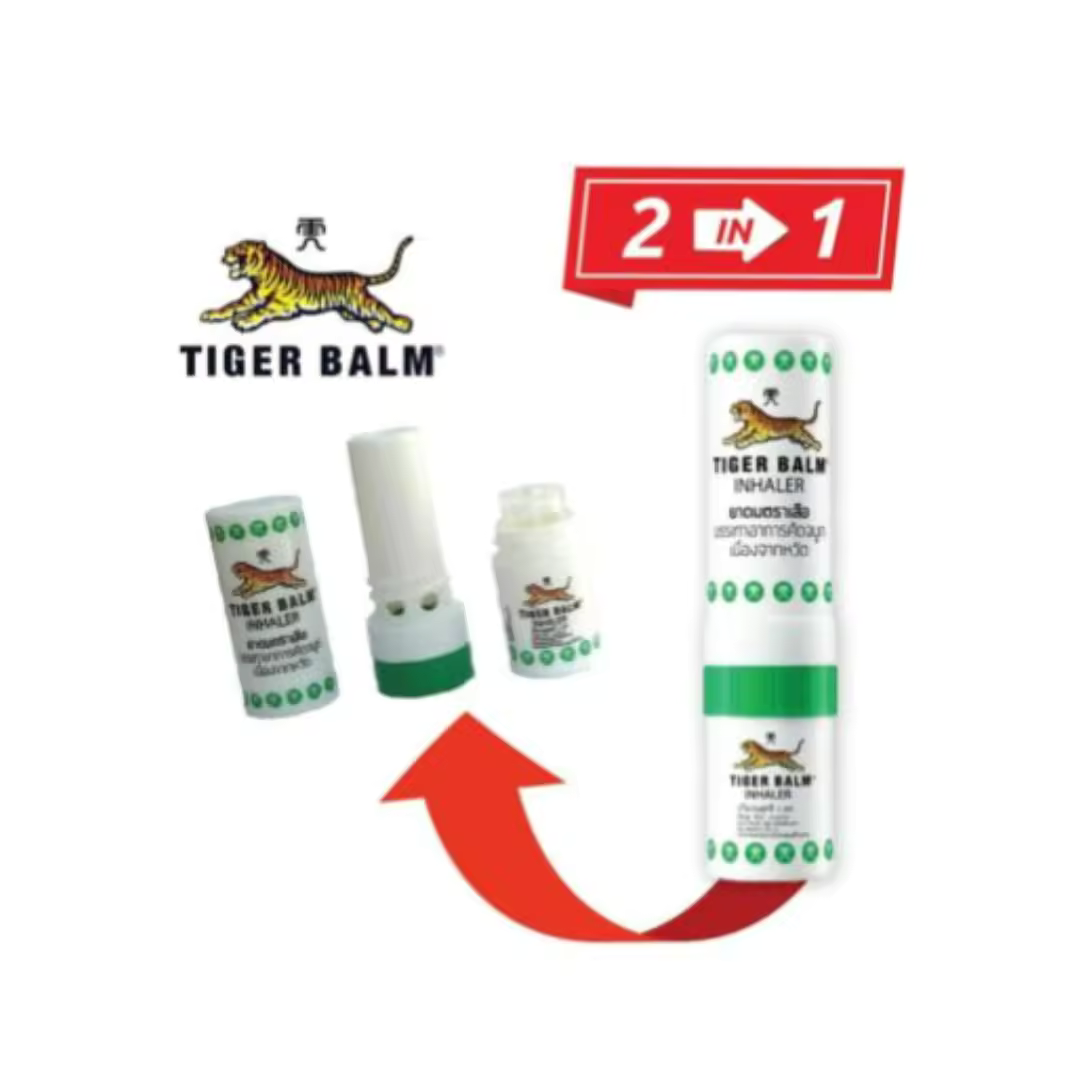 Tiger Inhaler Menthol Relieve Nasal Congestion Cold Dizziness 2ml.