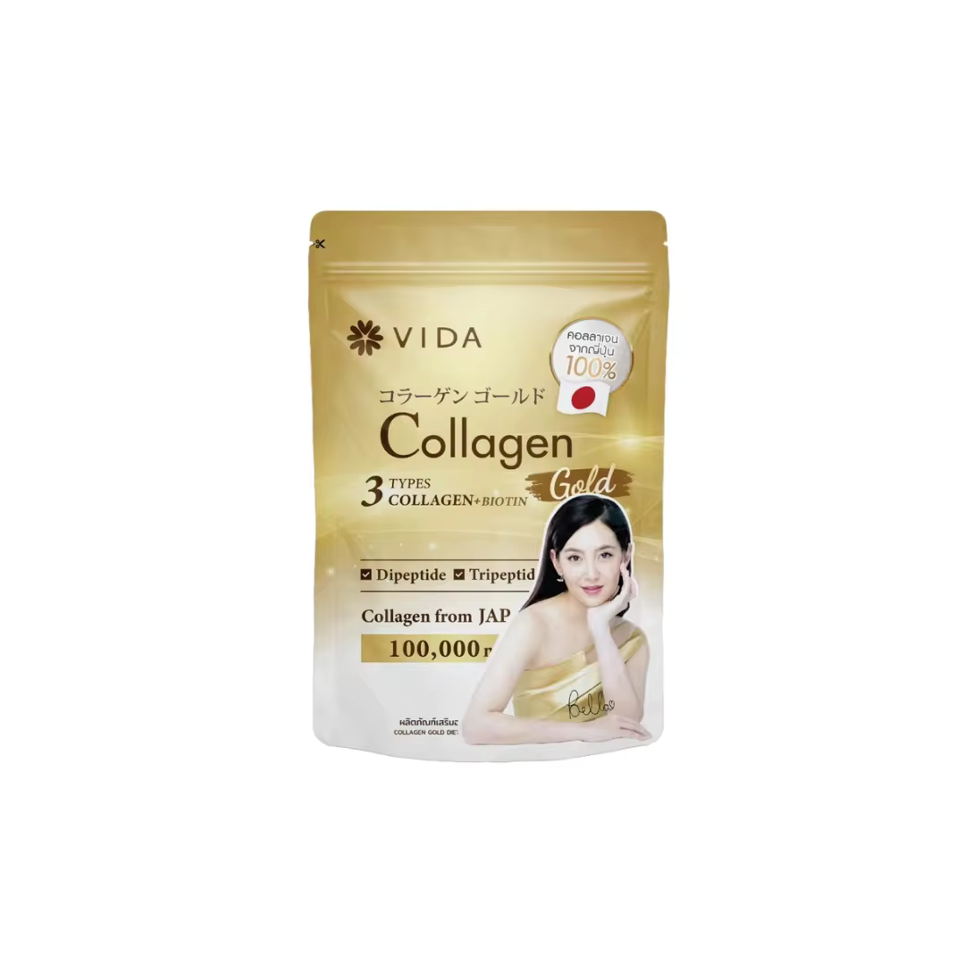 VIDA collagen Gold 100 g. 1 carton = 60 Sachets ( 1 Sachets = 100g.) Including 3 types of collagen
