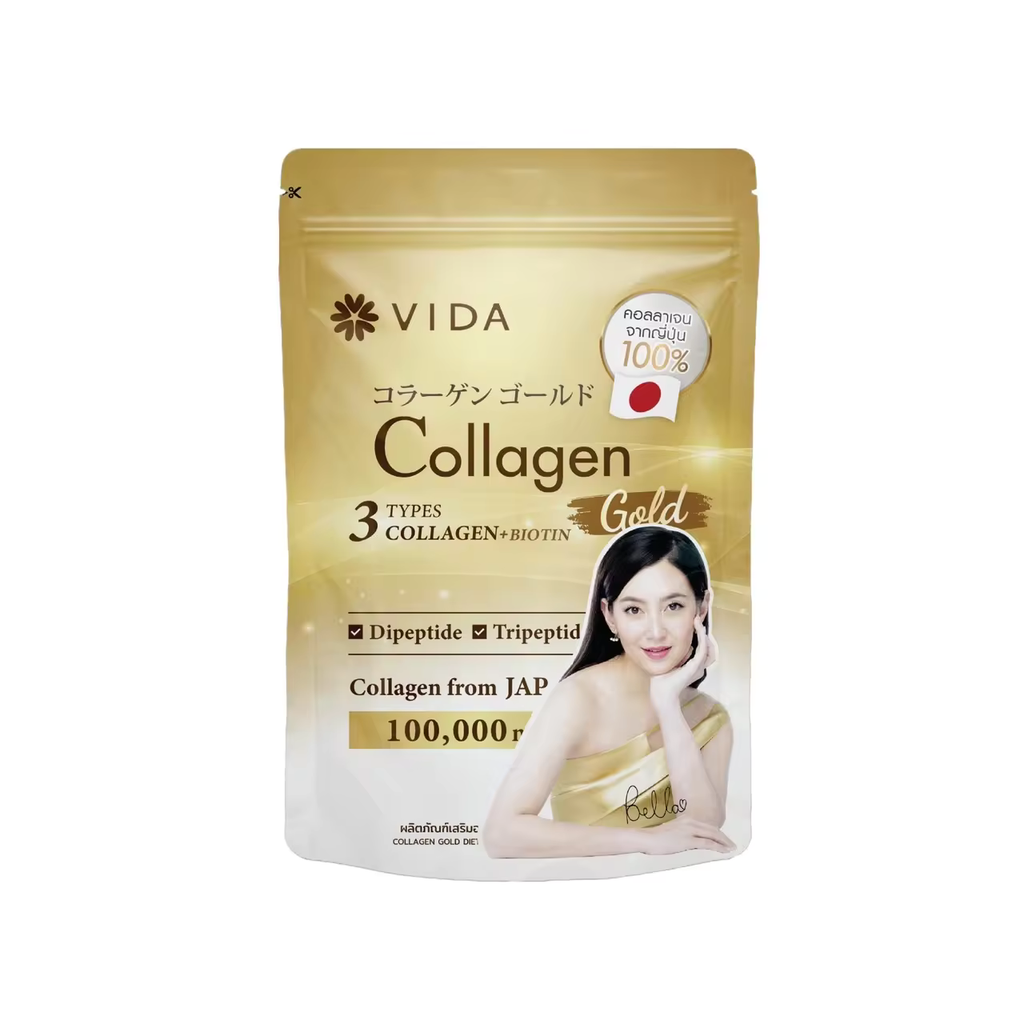 VIDA collagen Gold 100 g. 1 carton = 60 Sachets ( 1 Sachets = 100g.) Including 3 types of collagen